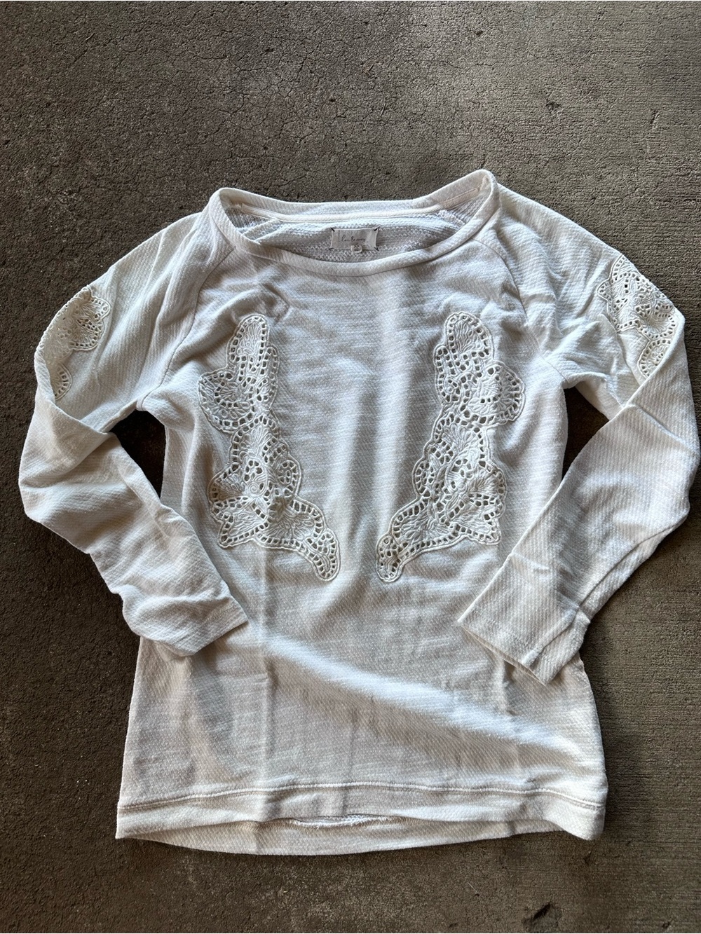Lou & Grey White Embroidered Sweater